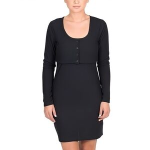 Hippie Rose | Junior's 2-Piece Ribbed Cardigan & Dress Set.